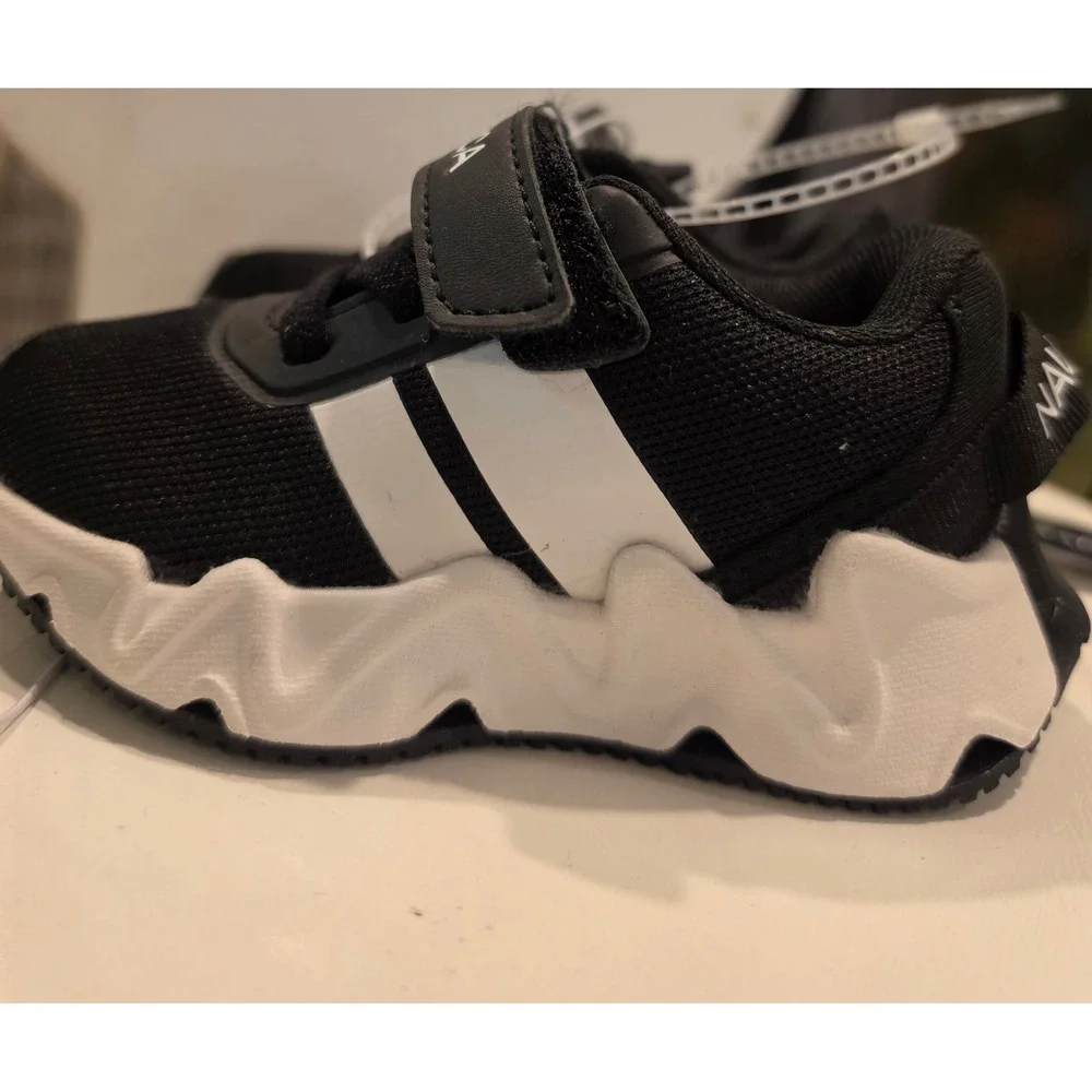 Nautica Manalapin 3 T Toddler Sneakers Black White Mesh Athletic Shoes Size 5T